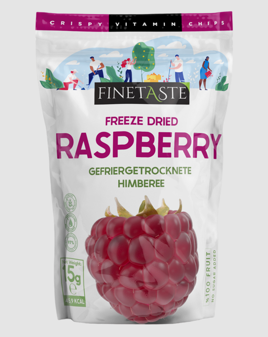 Gefriergetrocknete Himbeeren