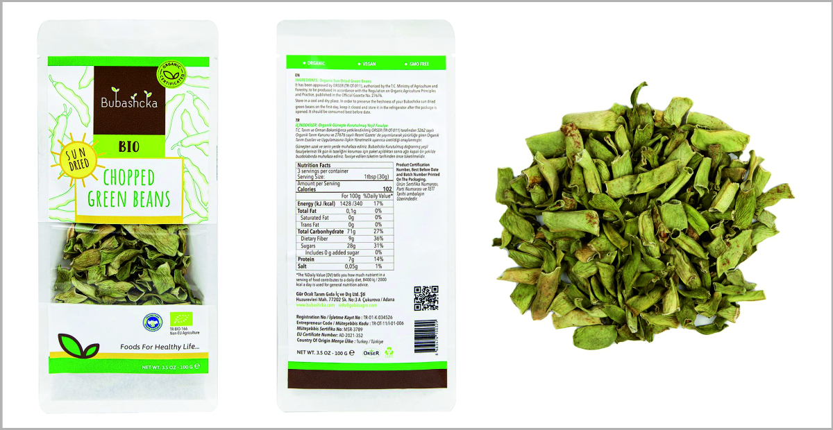 BIO Sun Dried Chopped Green Beans